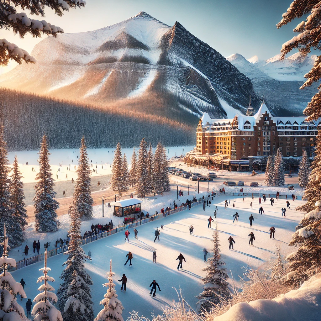 Winter Magic in Banff: "Plan a winter adventure in Banff, Canada, where you can explore snowy landscapes, relax in hot springs, ski at world-class resorts, and enjoy Canadian Rockies' natural beauty."